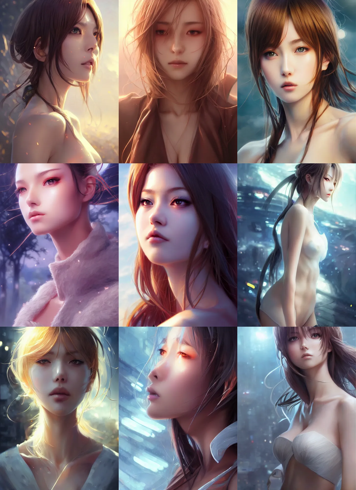 Prompt: ultra realistic stunning beautiful anime woman, beautiful precise face and body, lots of signs, lcd billboards, sci - fi, fantasy, intricate, elegant, highly detailed, digital painting, artstation, concept art, smooth, sharp focus, illustration, edge highlights, beautiful light and shadows, art by satoshi urushihara and wlop and greg rutkowski
