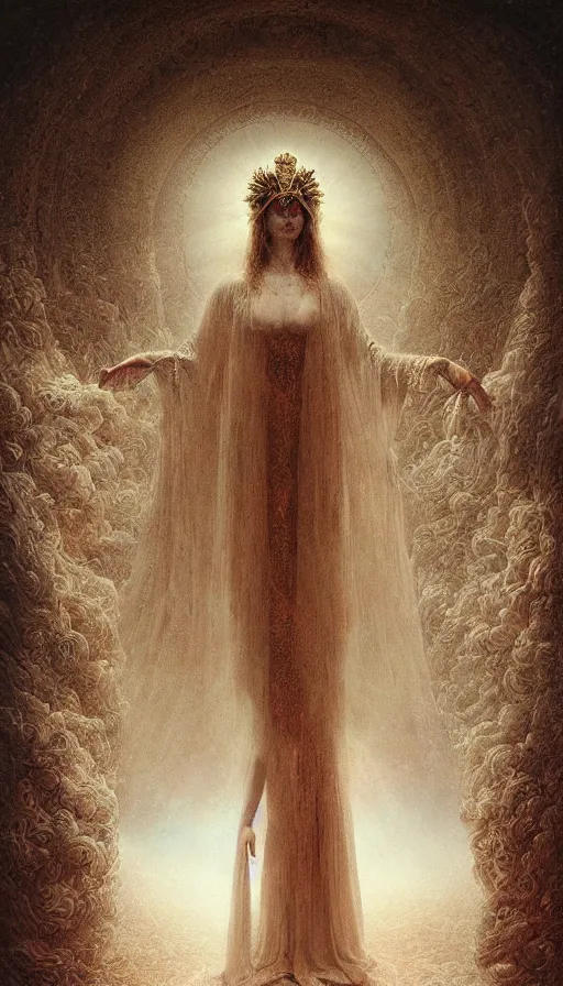 Image similar to the high priestess, digital art, matte painting, agostino arrivabene