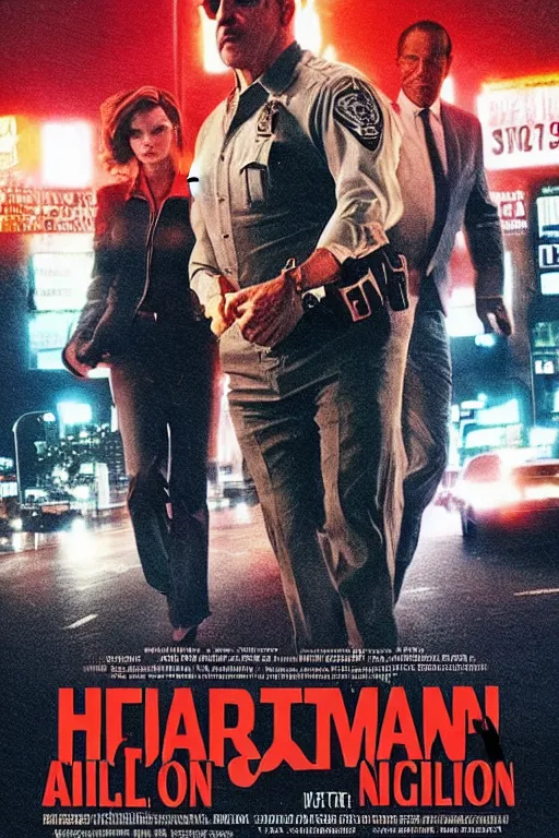 Prompt: “ a movie poster for a hard - boiled cop drama the informant starring mel gibson, dominic purcell, kate bosworth, and nick stahl set in 1 9 9 0 s queens. cinematic rainy night. ”