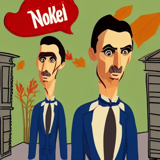 Image similar to Nikola Tesla as a fall guys character