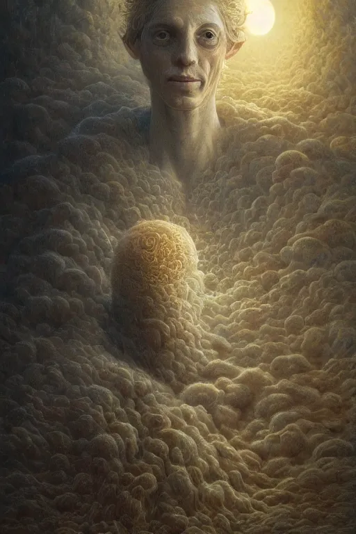 Prompt: Intricate stunning highly detailed humanoid automoton by agostino arrivabene and Vladimir Kush, surreal, digital painting, ultra realistic, Horror vacui, dramatic lighting, full moon, thick black swirling smoke tornado, burning fire embers, artstation