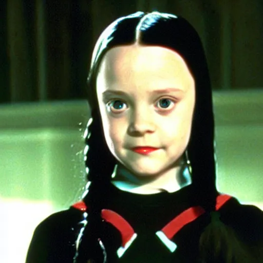 Image similar to A still of Wednesday Addams in Stargate SG-1 (1997)