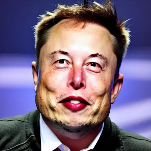 Image similar to elon musk, as a muskrat