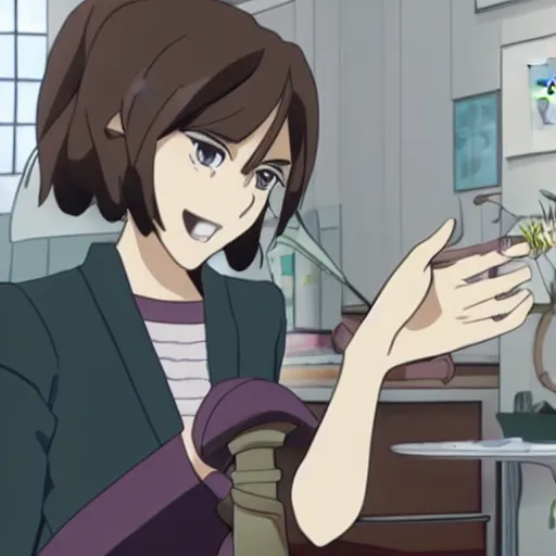 Image similar to still of clara oswald from makoto shinai anime