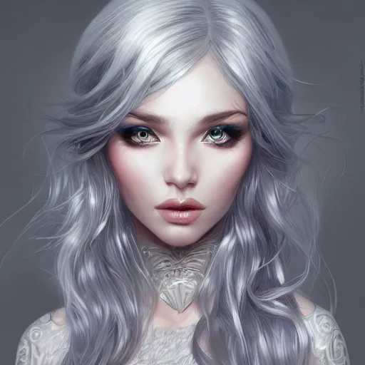 Prompt: elf girl, silver hair, gorgeous, amazing, elegant, intricate, highly detailed, digital painting, artstation, concept art, sharp focus, illustration, art by Ross tran