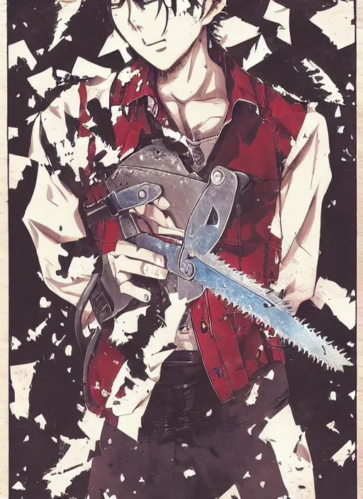 Image similar to the japanese manga chainsaw man by fujimoto tatsuki