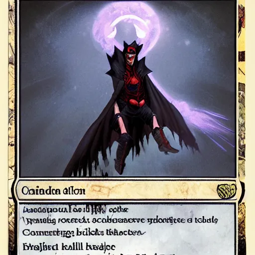 Image similar to cabal tricker vampire, in the style of magic the gathering card art