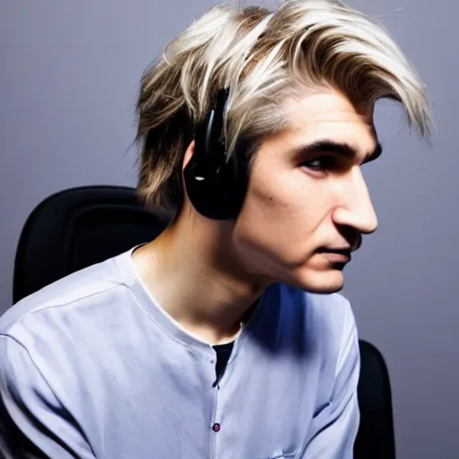 Image similar to handsome xqc, studio shot