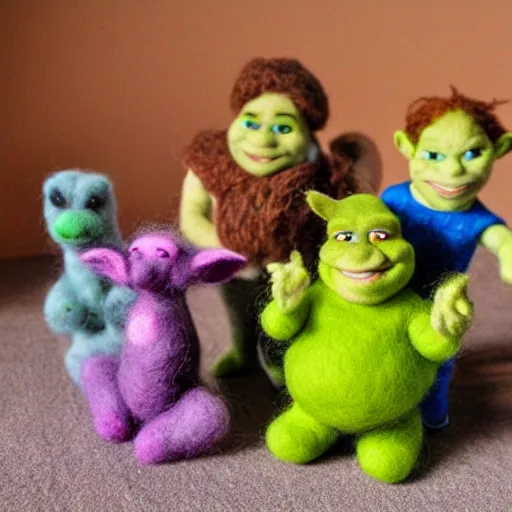 Image similar to shrek needle felted + needle felting art