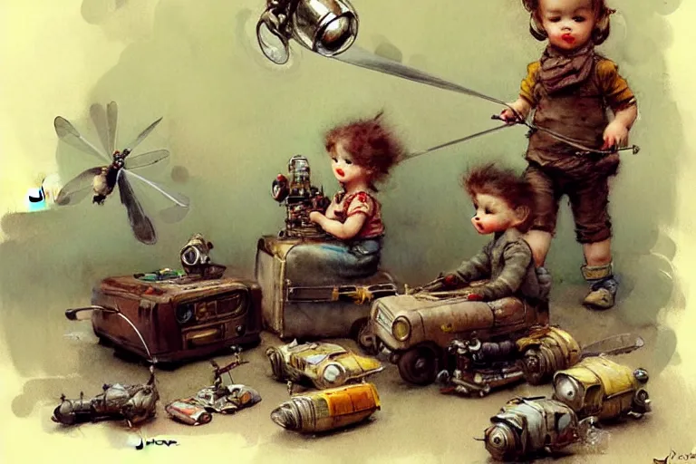 Image similar to adventurer ( ( ( ( ( 1 9 5 0 s retro future living room. muted colors. toys laying around ) ) ) ) ) by jean baptiste monge, chrome red