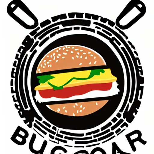 Image similar to high quality and iconic vector logo for a burger restaurant