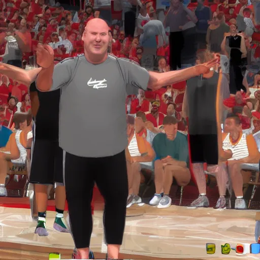 Image similar to Everyone is disgusted by how sweaty Steve Balmer is