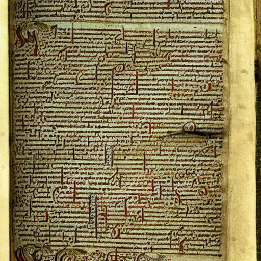 Prompt: page from a 1 4 th century monk's manuscript illustrating the holy scripts of!! pepe the frog!!