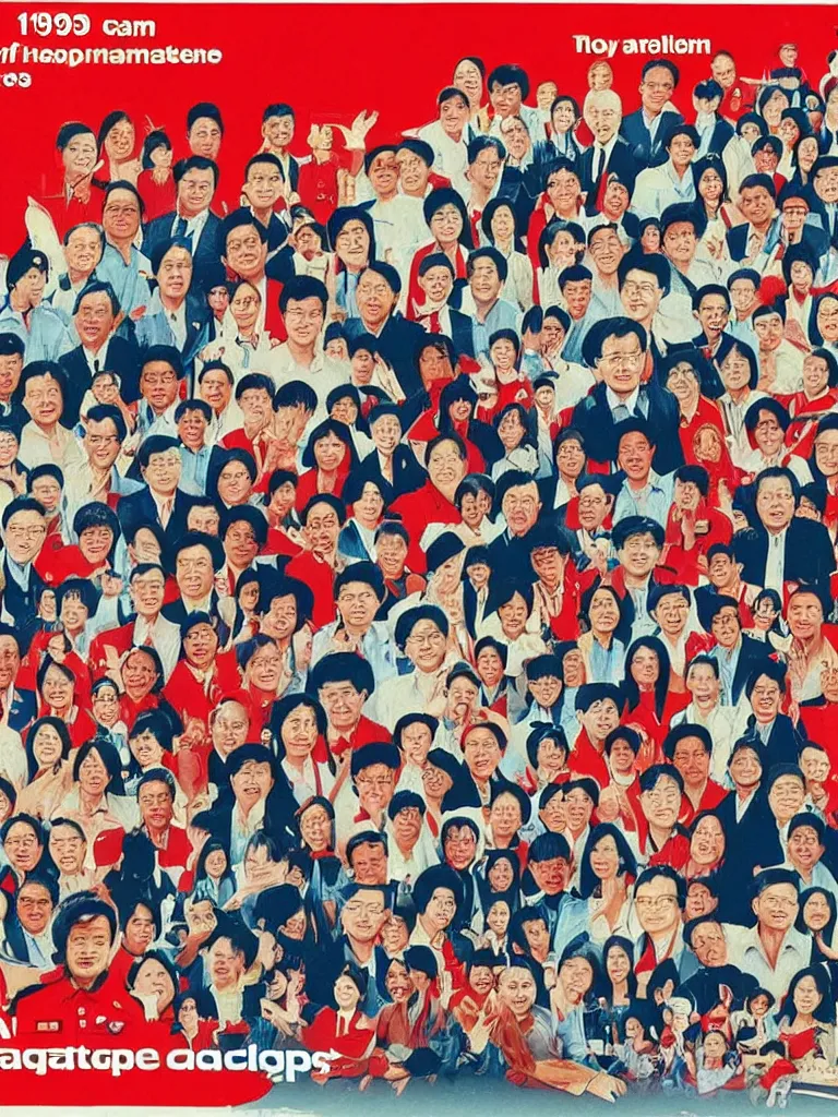 Image similar to a 1 9 9 0 s singaporean government camapign poster