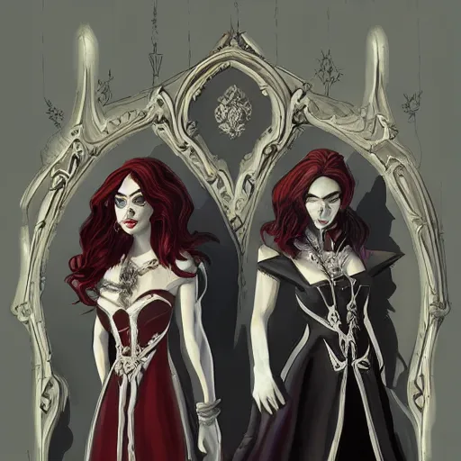 Image similar to a vampire royal court, trending on artstation