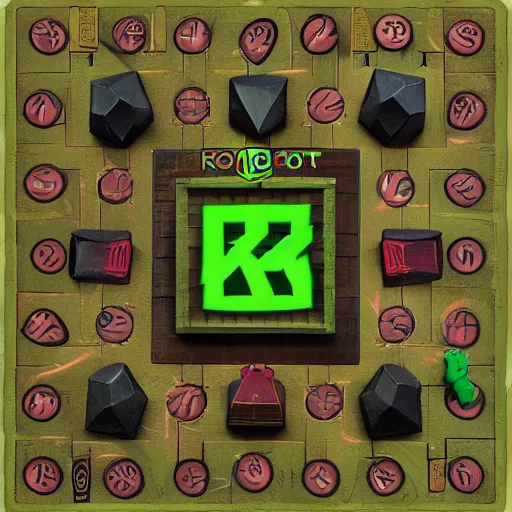 Image similar to root board game lizard cult meeples cyberpunk wood photorealistic 4 k