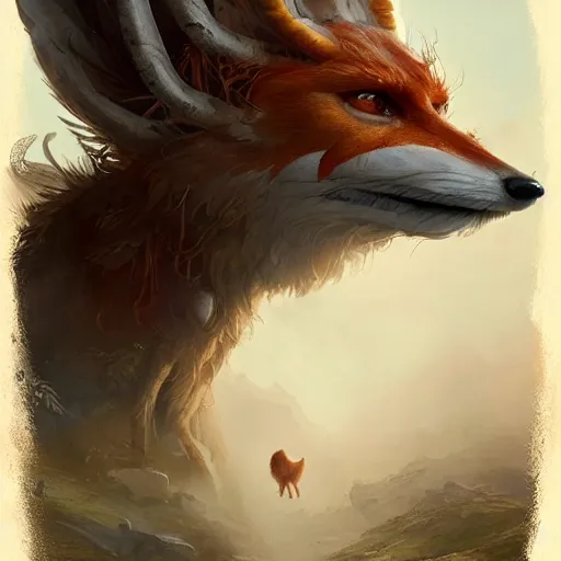 Prompt: a ultradetailed beautiful concept art of a chimera consisting of a fox and a turkey, trying to use its turkey wings concept art, high resolution 4 k, by tom bagshaw, greg rutkowski, charli bowater and artgeem