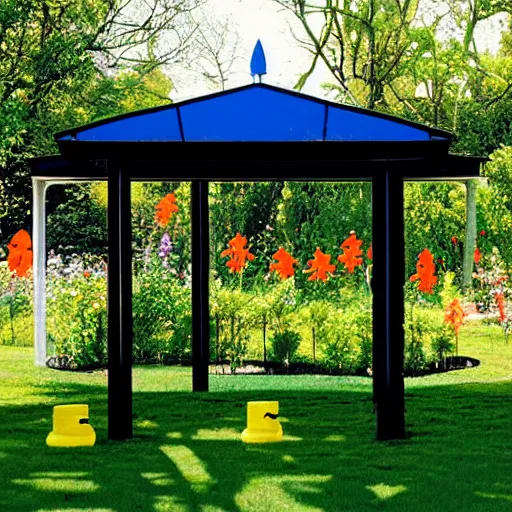 Image similar to garden gazebo, patrick caulfield