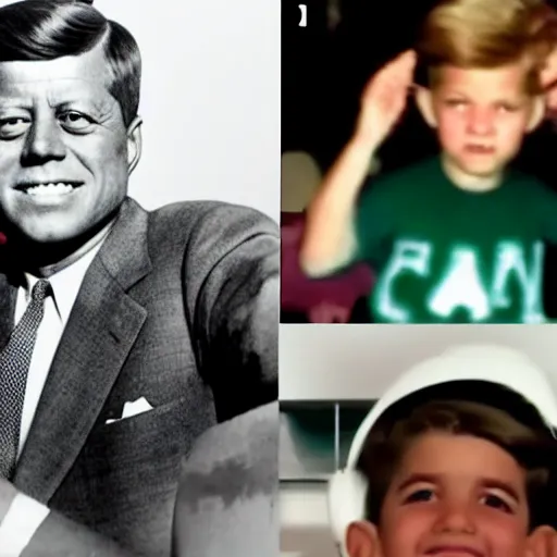 Image similar to jfk doing a youtube vlog, jfk is an influencer, jfk on tiktok, jfk gen z