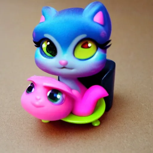 Prompt: Liminal space in outer space, my littlest pet shop toy!!!!!