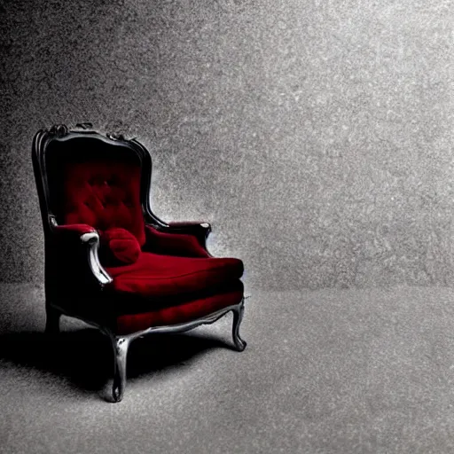 Prompt: , detailed conceptual photography, please silent in the red room,