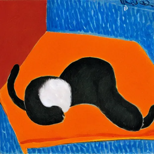 Image similar to sleeping cat by matisse