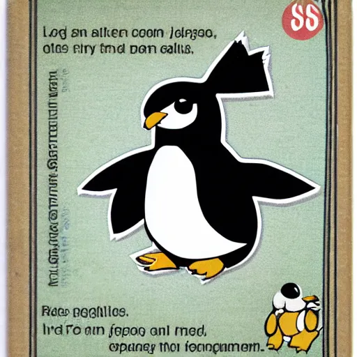 Image similar to penguin pokemon card