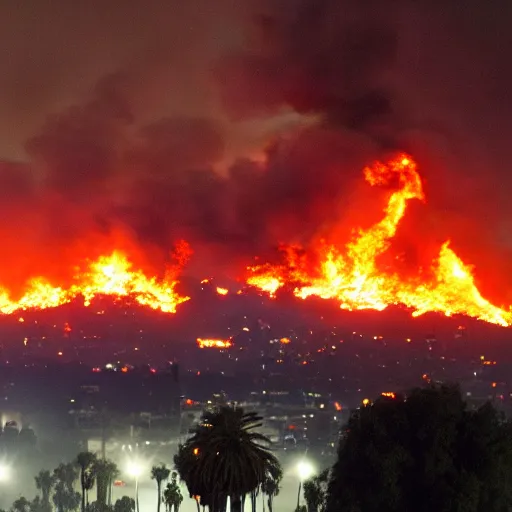 Image similar to Los Angeles burning,