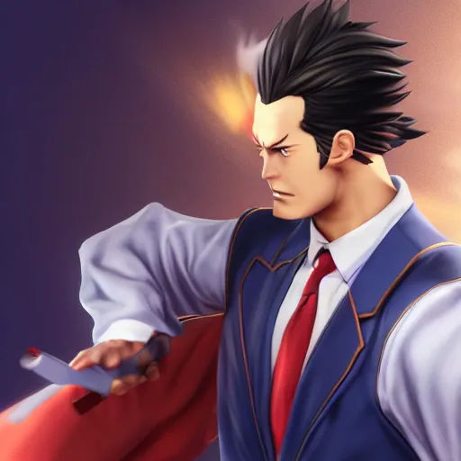 Image similar to phoenix wright, detailed, artstation, 4k, realistic