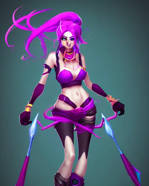 Prompt: Jinx league of legends in the style of Arcane animation, artstation, by concept artist