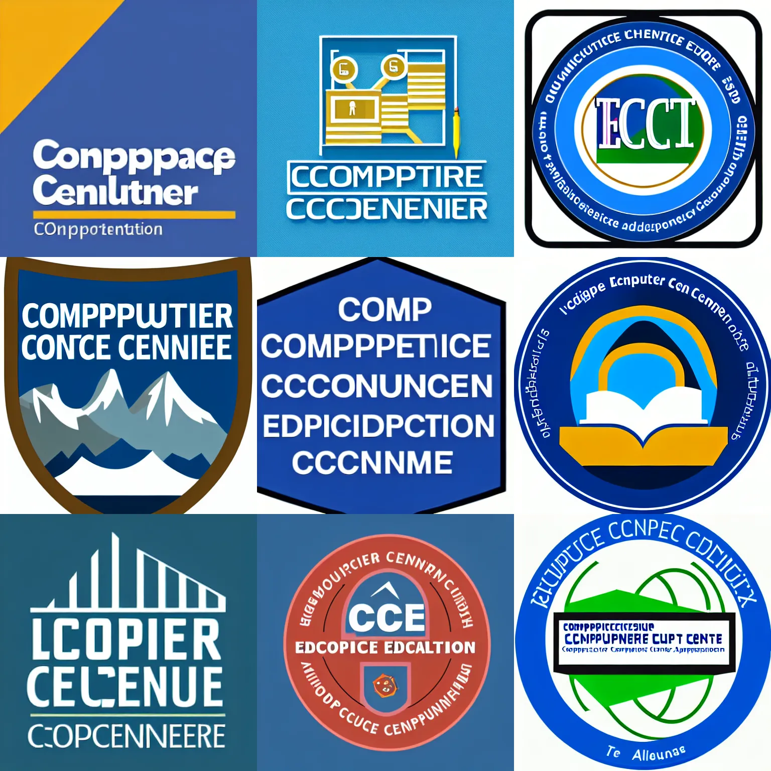 Prompt: logo of a computer science center for education in the alps, vector graphic, corporate