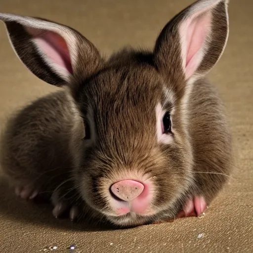 Prompt: a beautiful photograph of a bunnypiglet
