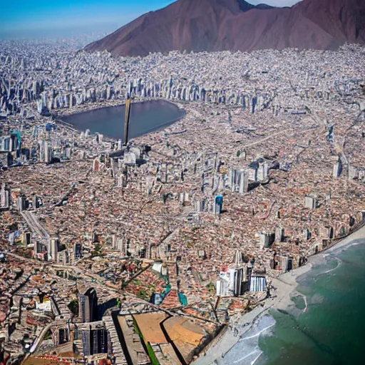 Image similar to Lima, Peru as seen from a helicopter