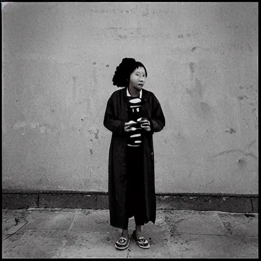 Image similar to “ mixed - race african - korean woman lighting a cigarette. award winning photograph. ”