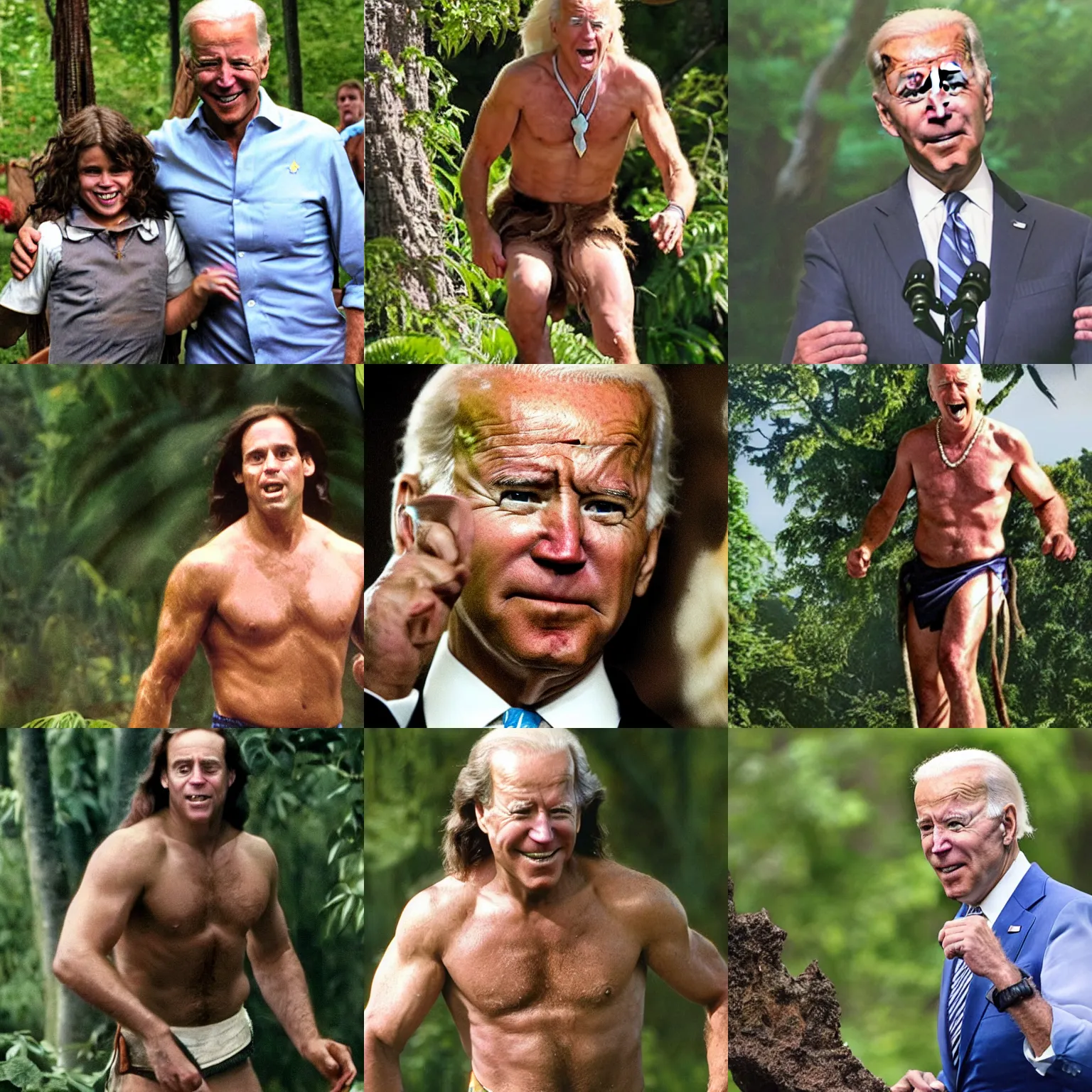 Prompt: Joe Biden as Tarzan