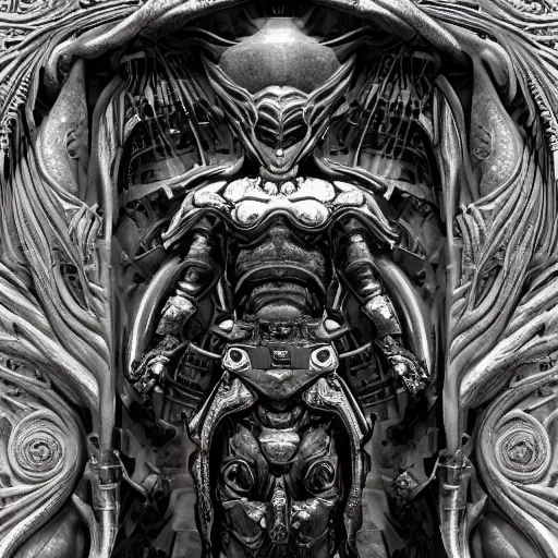 Prompt: trigun, highly detailed, symmetrical long head, smooth marble surfaces, detailed ink illustration, raiden metal gear, cinematic smooth stone, deep aesthetic, concept art, post process, 4k, carved marble texture and silk cloth, latex skin, highly ornate intricate details, in the style of hr giger