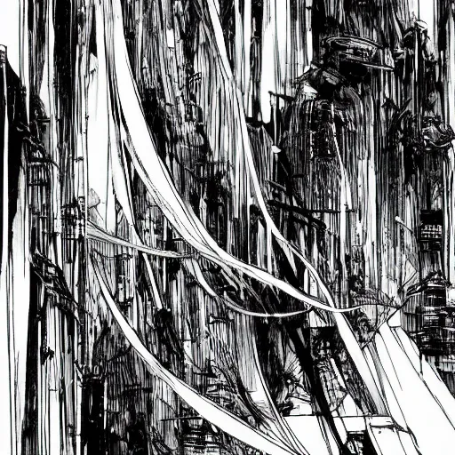 Image similar to piece of tsutomu nihei architecture