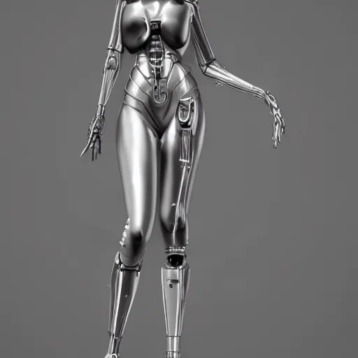 Image similar to gorgeous gynoid posing, photorealistic, highly detailed,