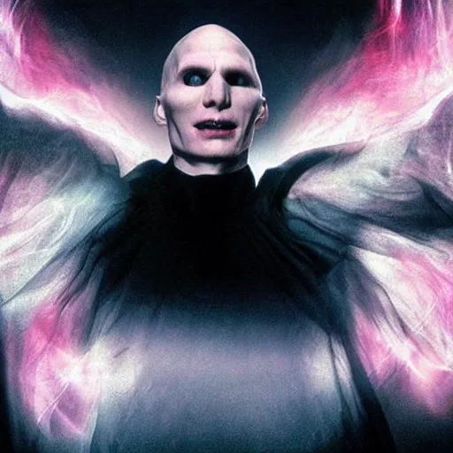 Prompt: This is the most beautiful voldemort casting a spell I have ever seen in my life. It is so beautiful that I feel moved to tears.