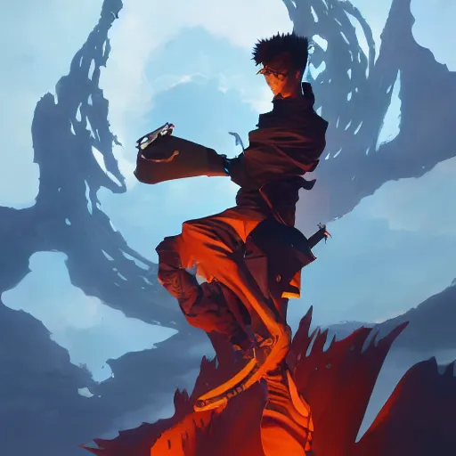 Image similar to hero world trigun, behance hd by jesper ejsing, by rhads, makoto shinkai and lois van baarle, ilya kuvshinov, rossdraws global illumination