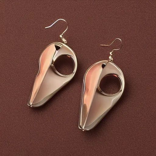 Image similar to hyperrealistic futuristic earrings