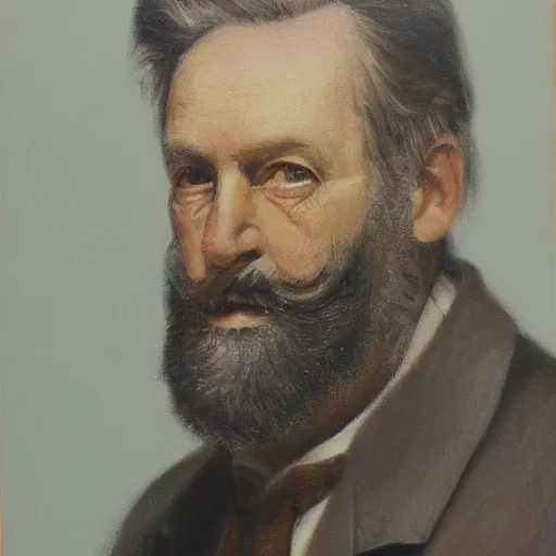 Prompt: detailed portrait painting of older gentleman with a beard