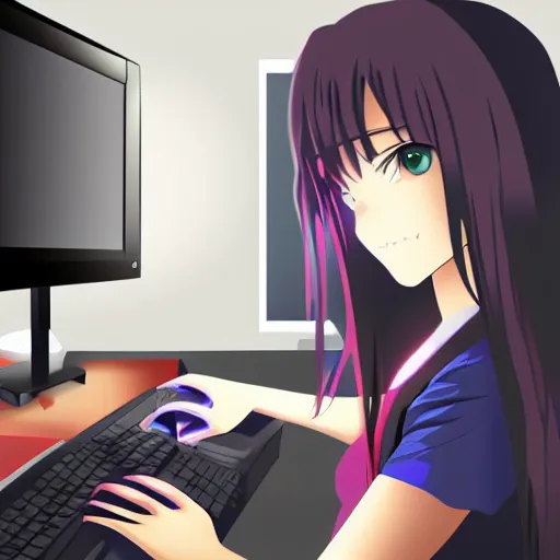 computer geek anime