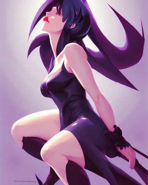 Image similar to darkstalkers morrigan, portrait shinkai makoto studio ghibli studio key hideaki anno sakimichan stanley artgerm lau rossdraws james jean marc simonetti elegant highly detailed digital painting artstation pixiv