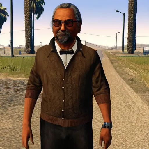 Prompt: amado carrillo fuentes in the gta v loading screen