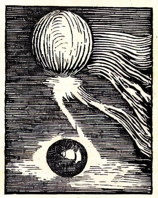 Image similar to a woodcut of smoke surrounding a crystal ball by henricus hondius ii, featured on flickr, mannerism, grotesque, woodcut, macabre, highly detailed