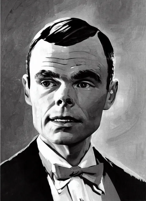 Image similar to portrait of alan turing, by frank mccarthy