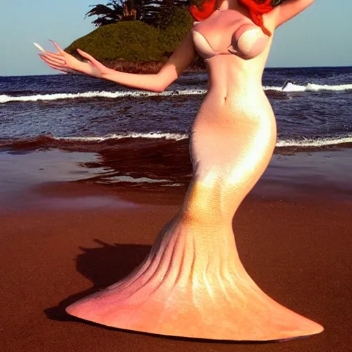 Prompt: ariel the mermaid in real life