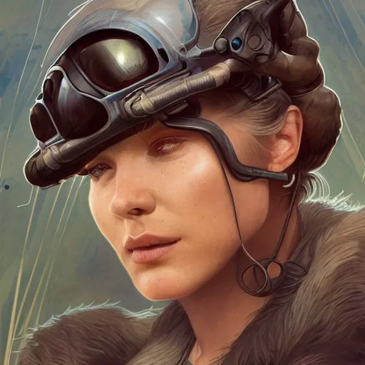 Image similar to detailed science - fiction character portrait of a sloth hang gliding, wild, highly detailed, digital painting, artstation, concept art, smooth, sharp focus, illustration, art by artgerm and greg rutkowski and alphonse mucha