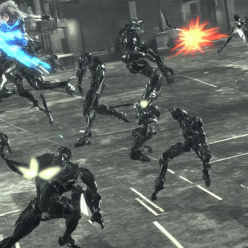 Image similar to ingame gameplay of metal gear rising on the nintendo 64